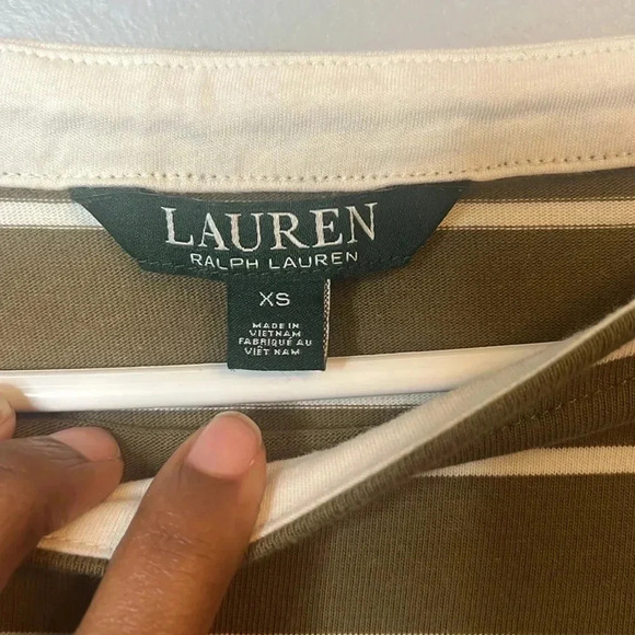 Lauren Ralph Lauren Womens Kalenka Cotton Lace-Up Top size XS - Picture 5 of 6